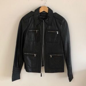 Kenneth Cole leather motorcycle jacket medium